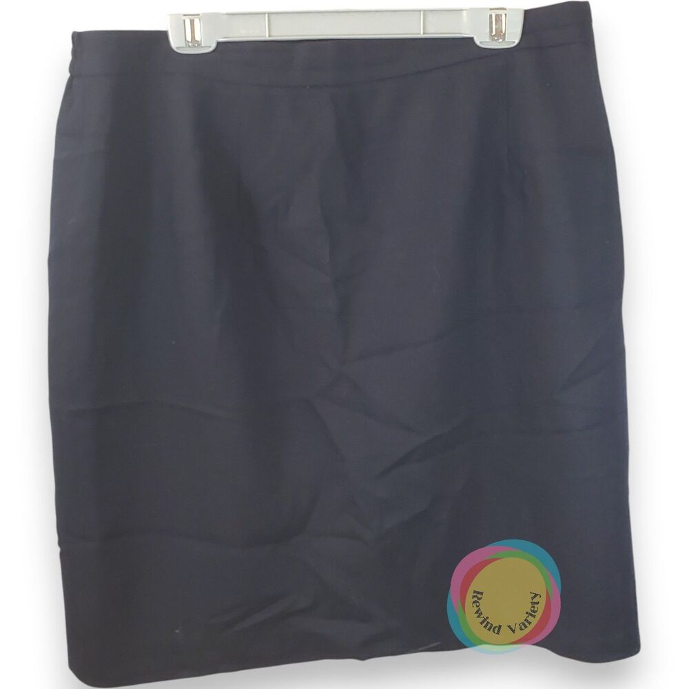 Jones New York 18W Black Worsted Wool Skirt USA